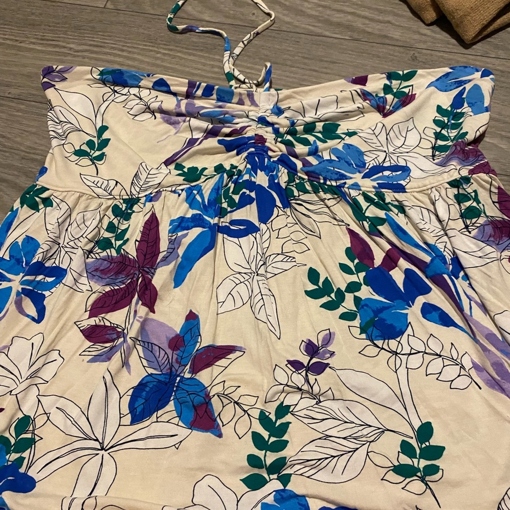 Isabel Maternity by Ingrid & Isabel Floral Blouse - Cream, Blue, Purple, Green